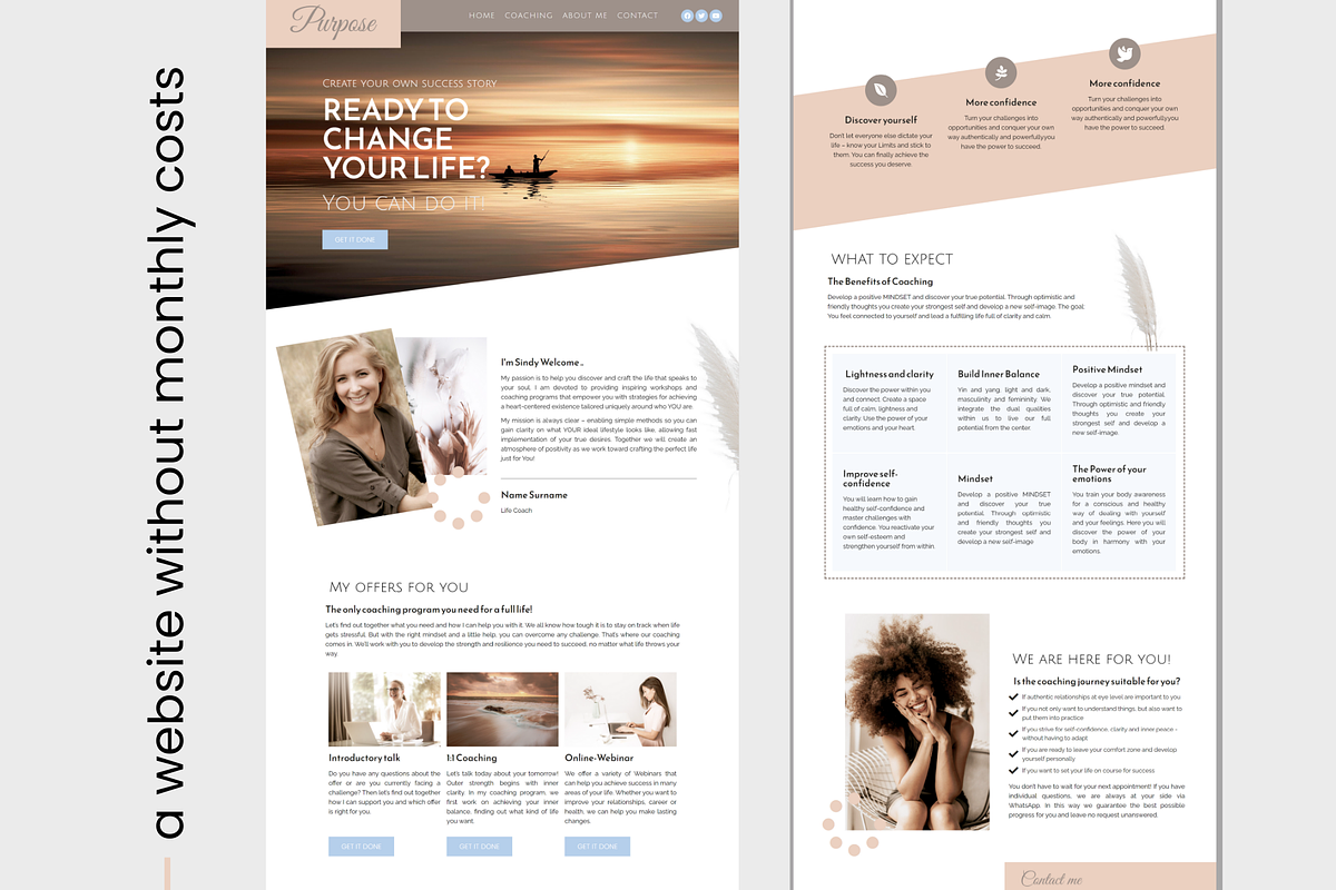 Boho wordpress elementor template, a WordPress Template by myvisuell.de Webdesign (Photo 2 of 8)