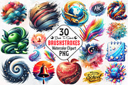 Back to School Brushstrokes Clipart, an Illustration by RobertsArt (Thumbnail 1 of 7)