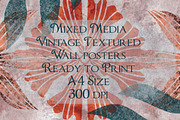 Mixed Media Vintage Wall Posters, a Texture Graphic by Luna Y Mar (Thumbnail 1 of 7)