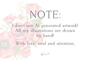 Red Poppy Watercolor Clipart, a Decorative Illustration by CaraulanStore (Thumbnail 10 of 11)