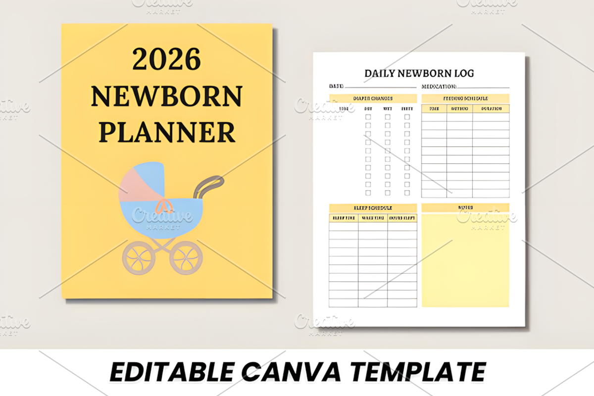 2026 Newborn Planner Canva Template, a Marketing Template by Ink Gallery (Photo 6 of 10)