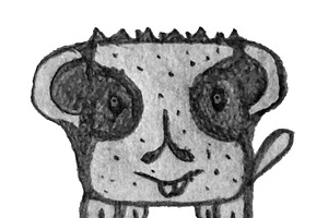 Hand drawn isolated illustration of a sketchy alien mouse, an Animal Illustration by DanFLCreativo