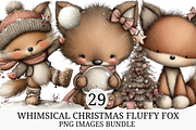 Whimsical Christmas Fluffy Fox PNG, an Illustration by Craft Nest (Thumbnail 1 of 9)