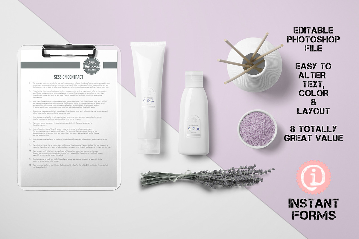 Makeup Artist and Hair Stylist Forms, a Stationery Template by InstantForms (Photo 3 of 3)