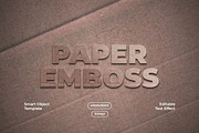 Paper Emboss Text Effect, a Layer Style Add-On by alexdndz (Thumbnail 1 of 2)