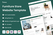 Website Template React for Furniture, a React Template by Minialis (Thumbnail 1 of 8)