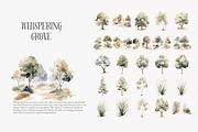 Neutral watercolor tree clipart set, a Decorative Illustration by Patishop Art (Thumbnail 2 of 8)