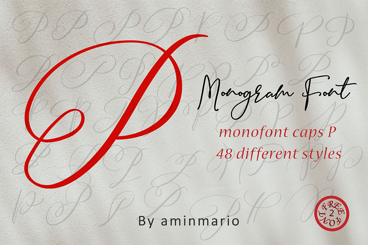MONOGRAM P | Monofont caps P preview 7