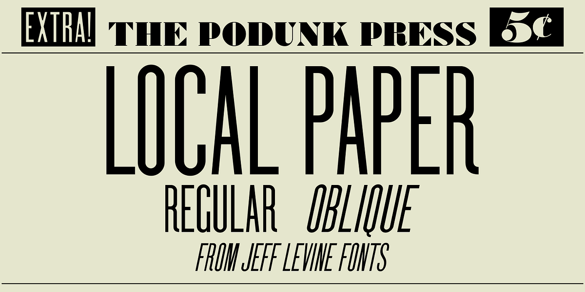 Local Paper JNL, a Sans Serif Font by Jeff Levine Fonts (Photo 1 of 5)