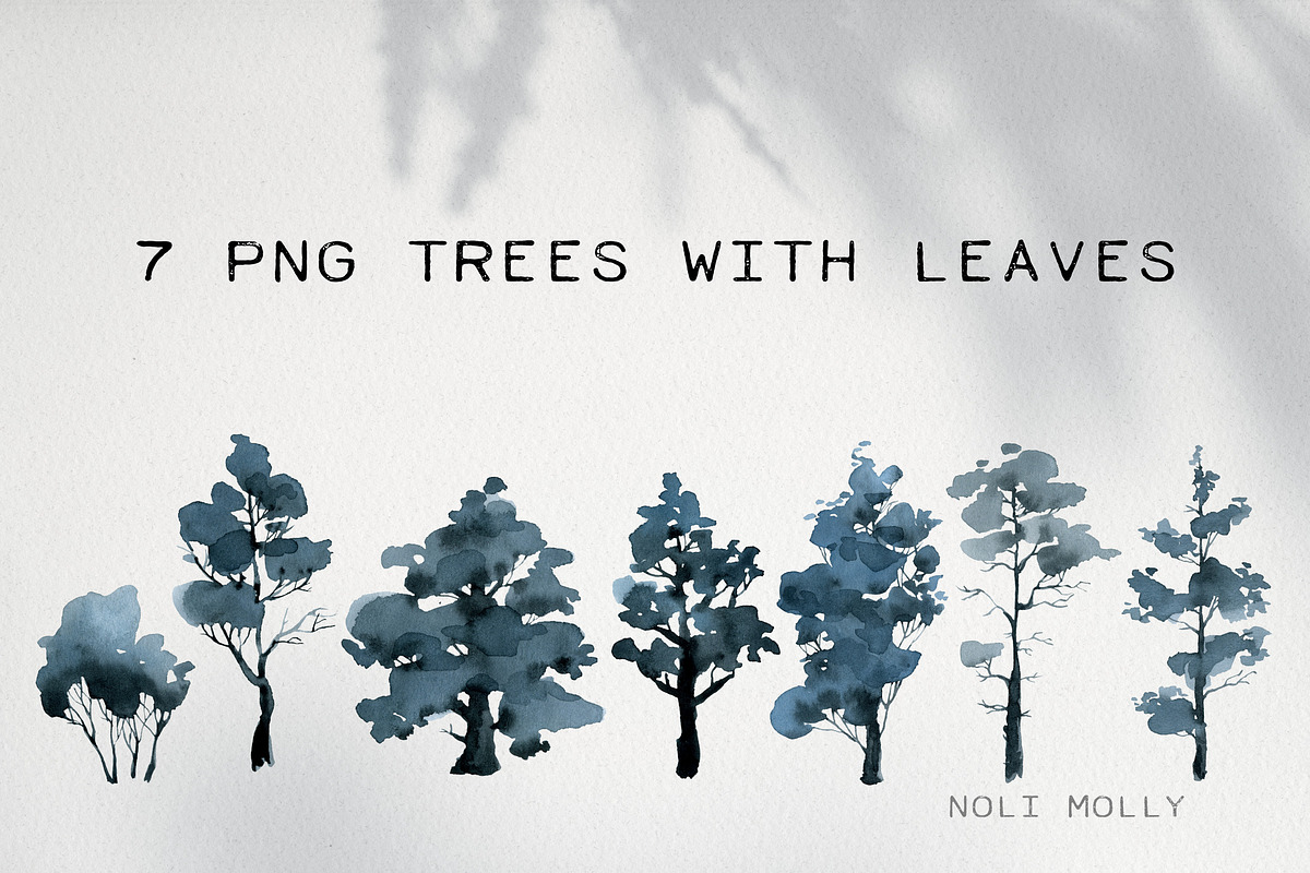 The Trees. Watercolor set., a Decorative Illustration by Noli Molly Store (Photo 2 of 8)