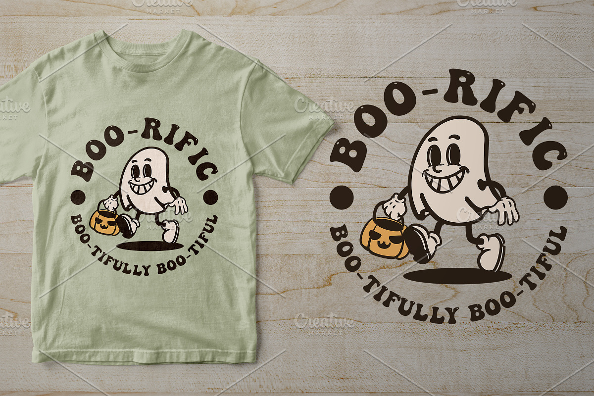 Halloween Hollow Vintage Cartoon, an Illustration by vectstudio (Photo 5 of 5)