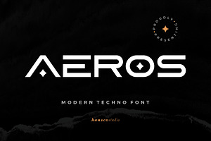 Aeros - Techno Font, a Sans Serif Font by Burhan Afif