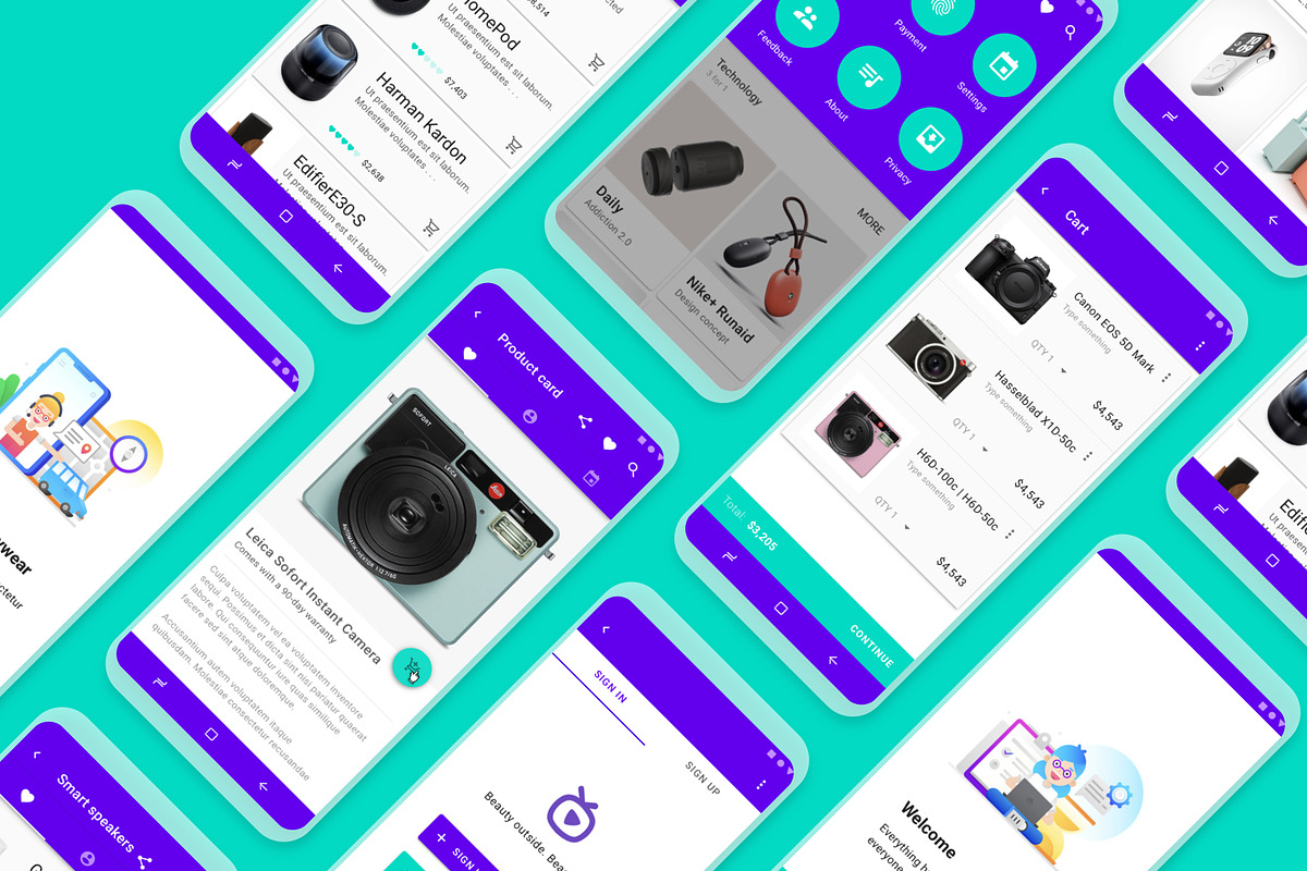 T-shop UI Kits, an UI Kit Template by App for Mobile & Website
