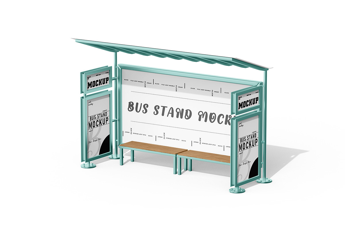 Bus Stop Billboard Mockup Set, an Advertising Mockup by pixelmock (Photo 5 of 11)