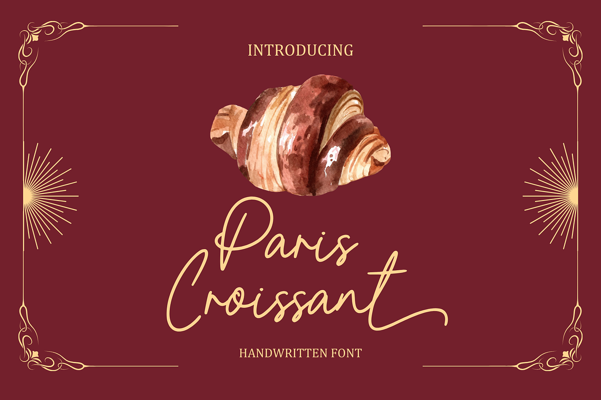 Paris Croissant, a Handwritten Font by Jackgridden (Photo 1 of 9)