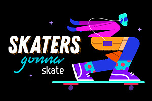 Neon Skaters Set