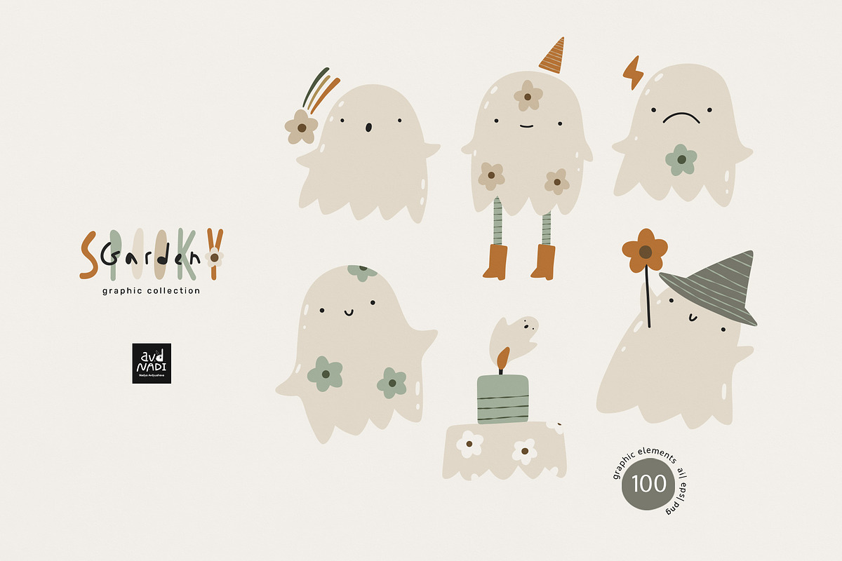Spooky Garden - Halloween vector, an Illustration by avdnadi (Photo 4 of 11)