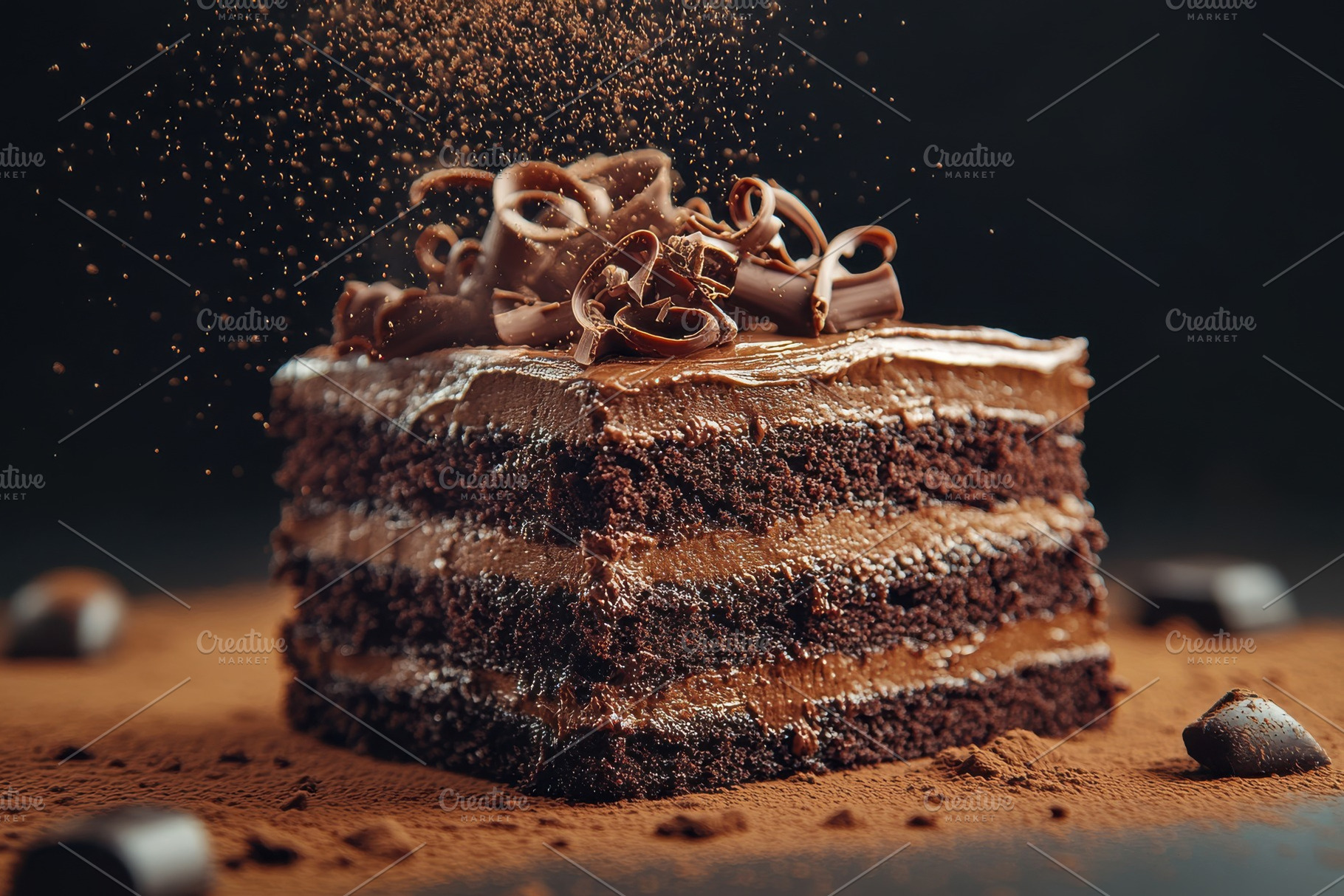 Delicious Chocolate Cake Brownie Des, a Background Photo by Pixeness