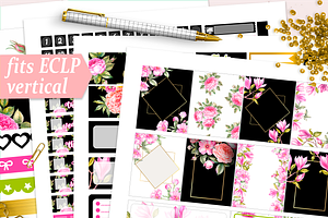 Floral EC Planner Stickers