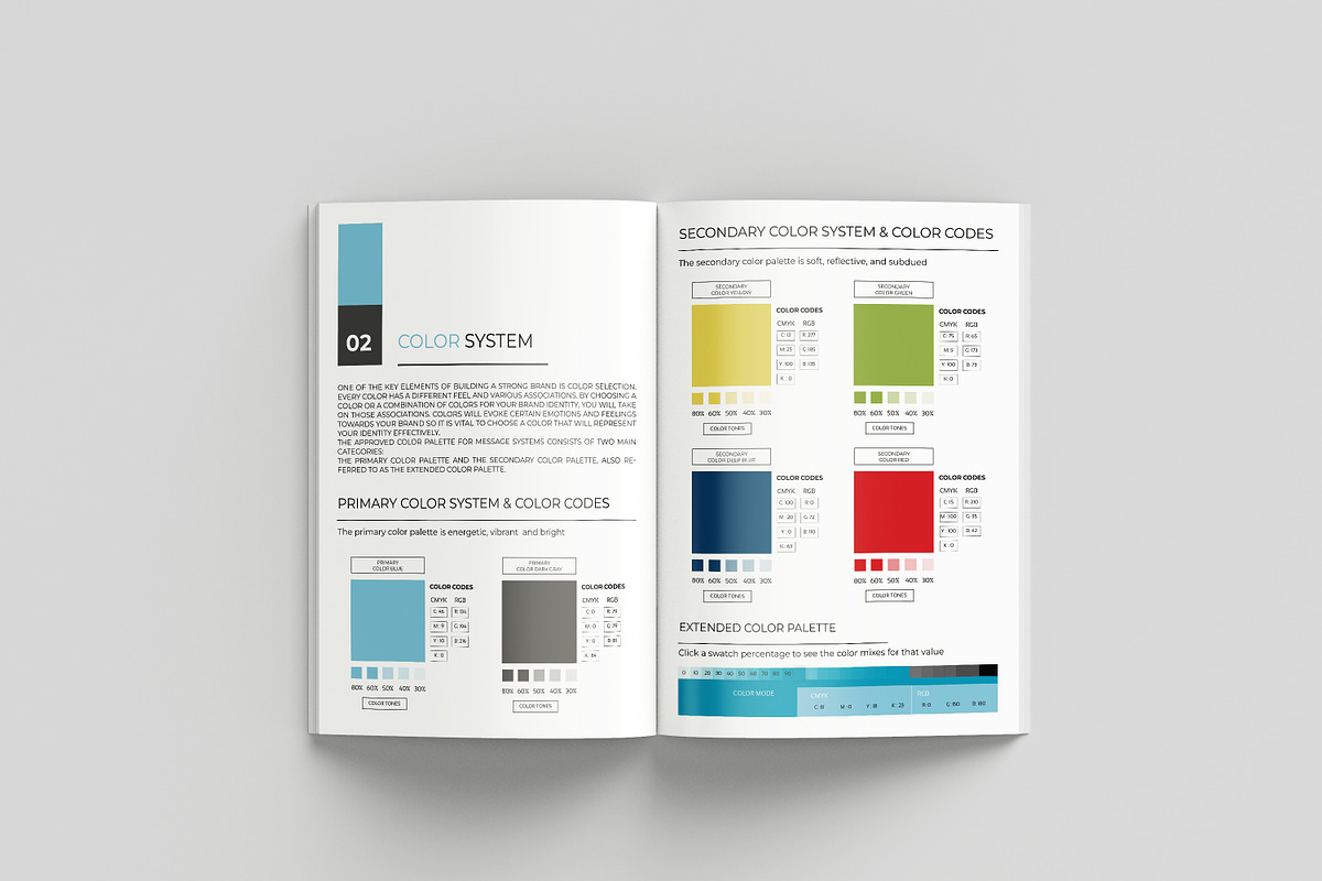 Brand Guideline Template, a Brochure Template by retrographix (Photo 6 of 9)