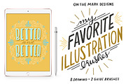 Fav Illustration Procreate Brushes, a Brush Add-On by On the Mark Designs (Thumbnail 1 of 19)