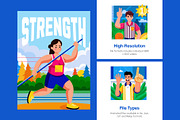 Animated Sports and Athletics, a Sport Illustration by Creative Stall (Thumbnail 2 of 4)