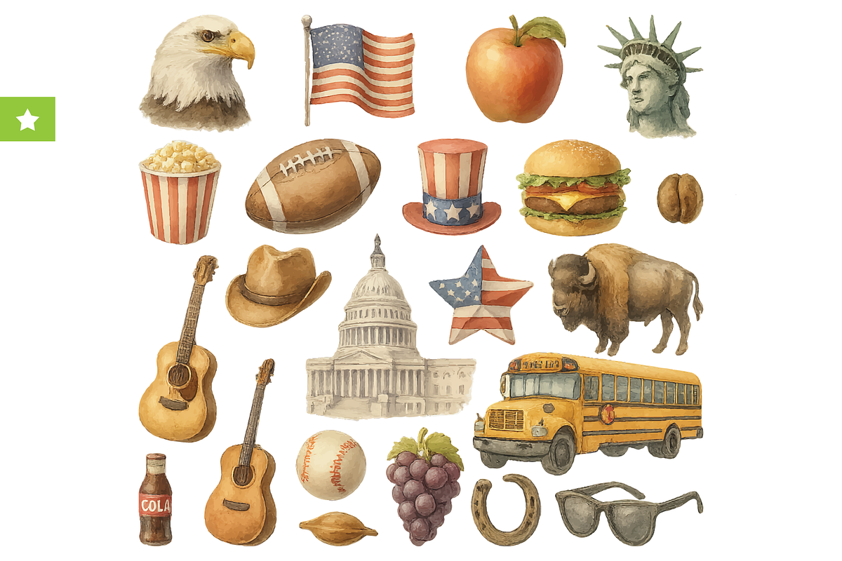 American Heritage Symbol Set, an Object Graphic by RT Studio (Photo 1 of 4)