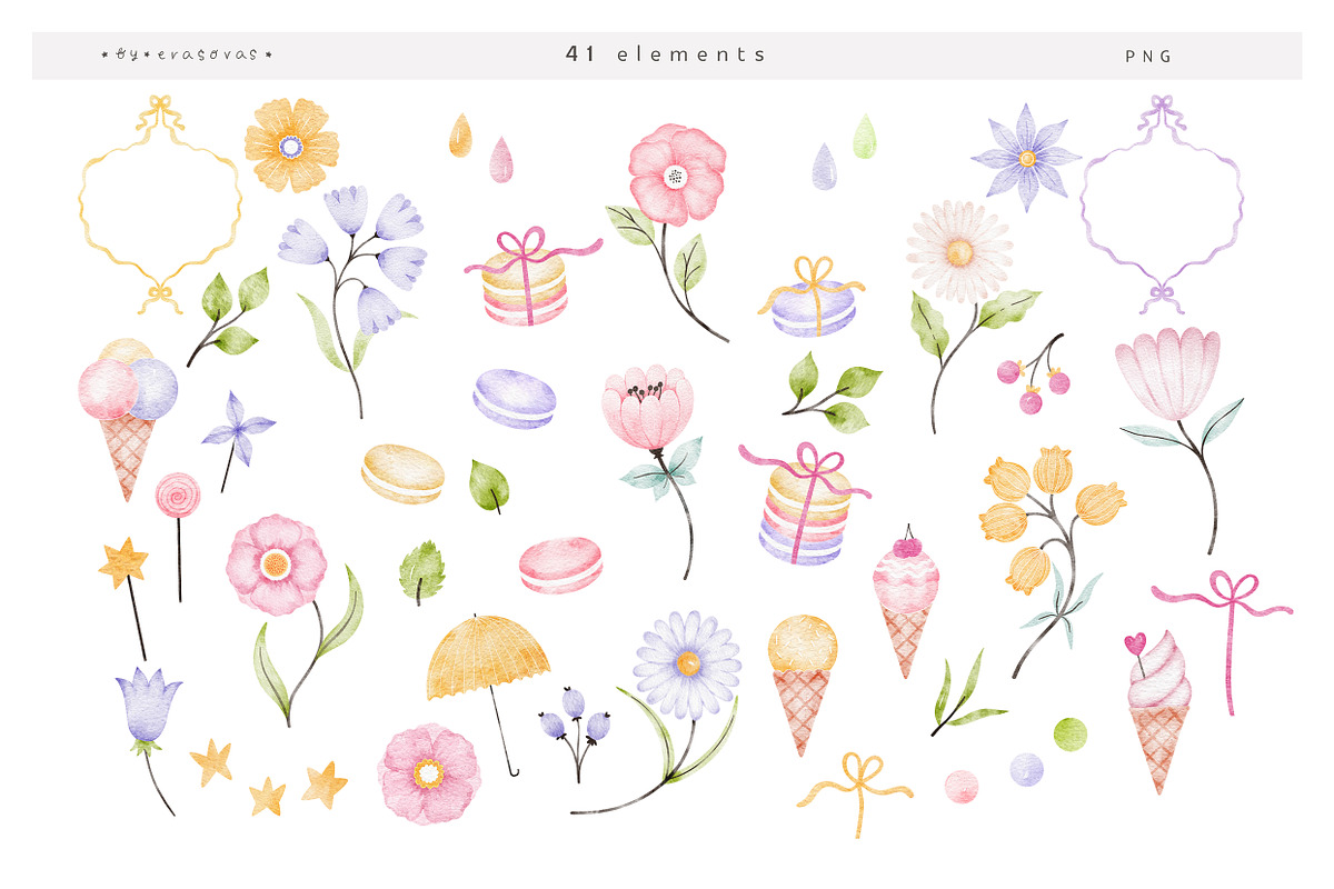 FLOWER DANCE illustrations&patterns, an Animal Illustration by erasovas (Photo 10 of 11)