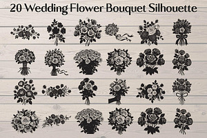 Wedding Flower Bouquet Silhouette, an Object Graphic by Creativeshirt