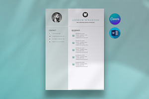 Dental Resume Canva & Word