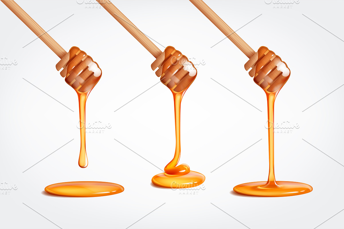 Realistic honey set, a Food Illustration by George Rod (Photo 2 of 6)