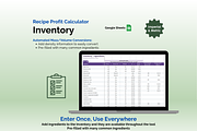 Recipe Profit Tool - Google Sheets, an App Template by Ardent Workshop (Thumbnail 2 of 5)