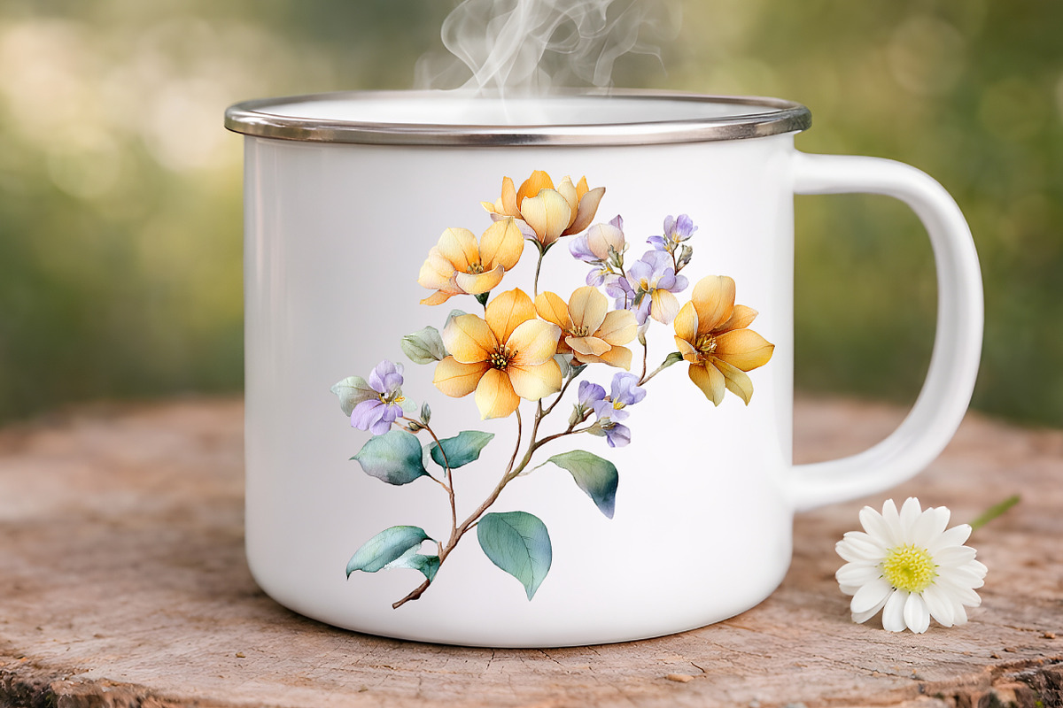 watercolor summer wildflowers clipar, an Illustration by GatewayDesign (Photo 7 of 9)