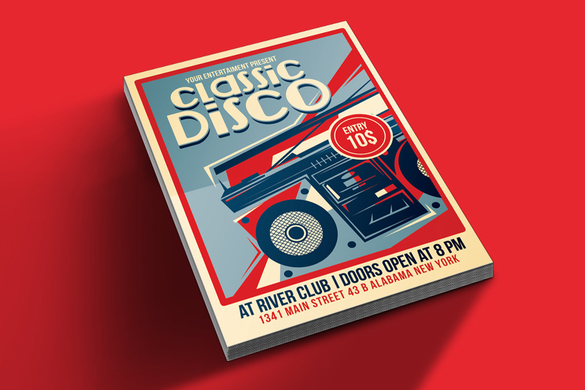 Classic Disco Radio Flyer Poster, a Flyer Template by Muhamad Iqbal hidayat (Photo 3 of 3)