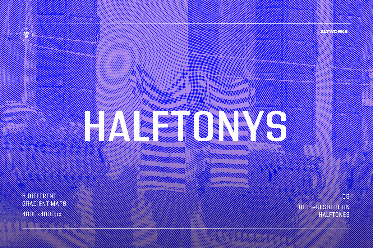 Halftonys - 5 Photoshop Halftones, a Brushes & More by AltWrks (Photo 1 of 5)