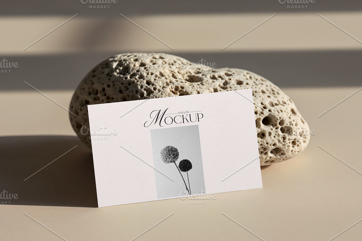 Beige Stone Business Card Mockup, a Product Mockup by aana_flavs (Photo 2 of 2)