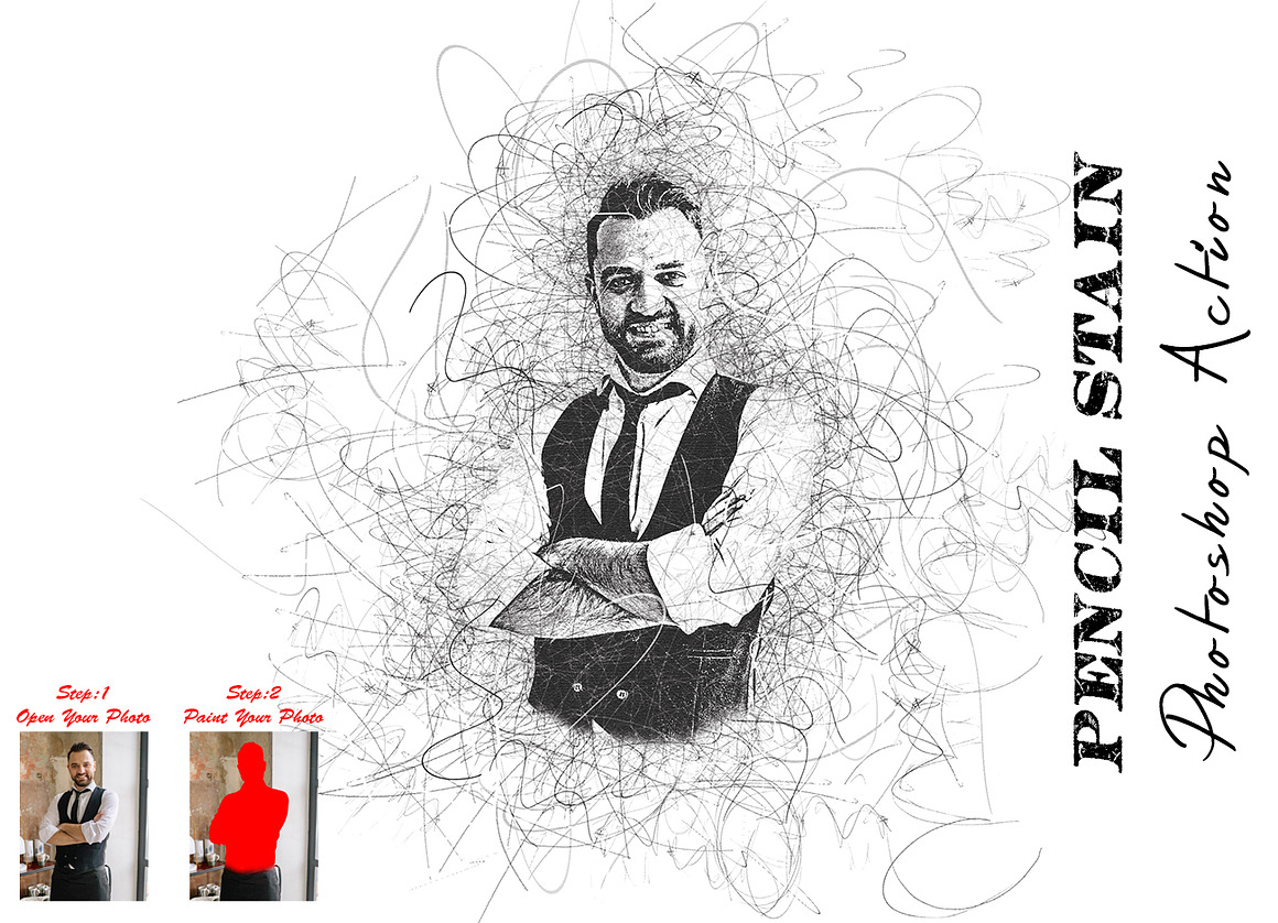 19 in 1 Sketch PS Action  Bundle, an Action Add-On by Studio Retouch (Photo 22 of 26)