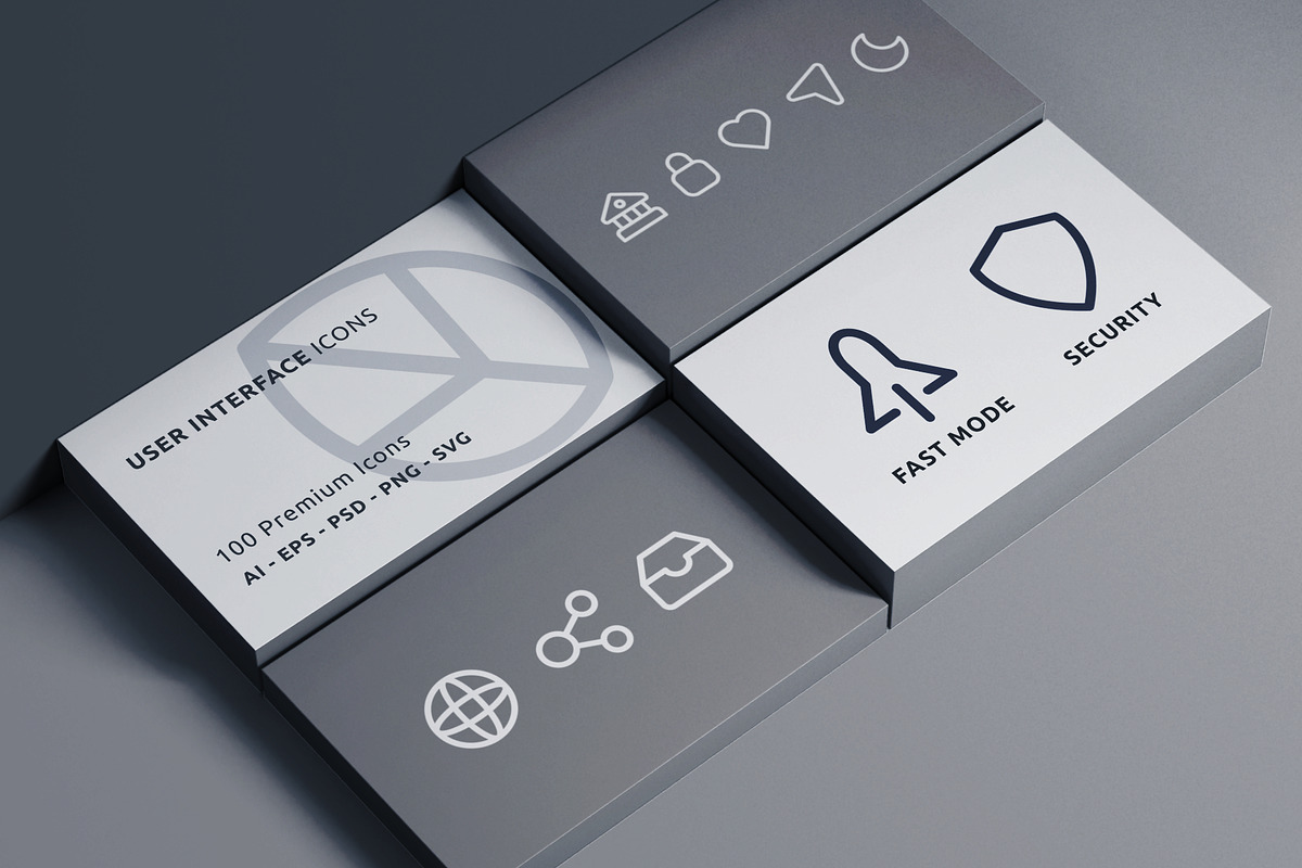 3 Version - 100 User Interface Icons, an Icon by Design_Planet (Photo 9 of 12)