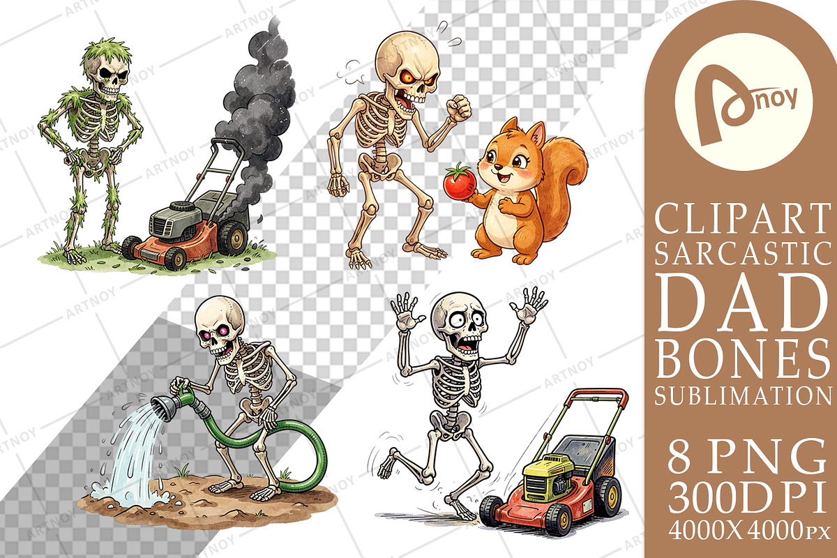 Sarcastic Dad Bones Sublimation, a Seasonal Illustration by Artnoy (Photo 14 of 18)