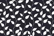 Black&White Leaves patterns set, a Pattern Graphic by Asyndrom (Thumbnail 4 of 4)