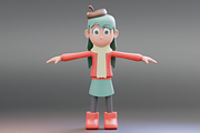 Cute Girl 3D Character, a Characters & Person 3D Model by Dudukbersama (Thumbnail 1 of 2)