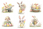 Whimsical Easter Bunny Clipart PNG, an Illustration by Daily.Designs (Thumbnail 5 of 7)