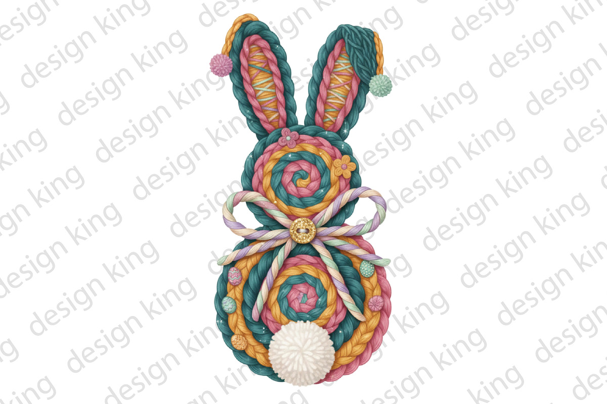 Easter Bunny Faux Yarn Png,Crochet, an Illustration by Designking (Photo 1 of 6)