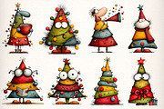 Whimsical Christmas Tree Clipart PNG, an Illustration by Dream Creation (Thumbnail 4 of 7)