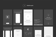 Wireframe mobile UI Kit, a Wireframe Template by Unidack Design (Thumbnail 2 of 5)