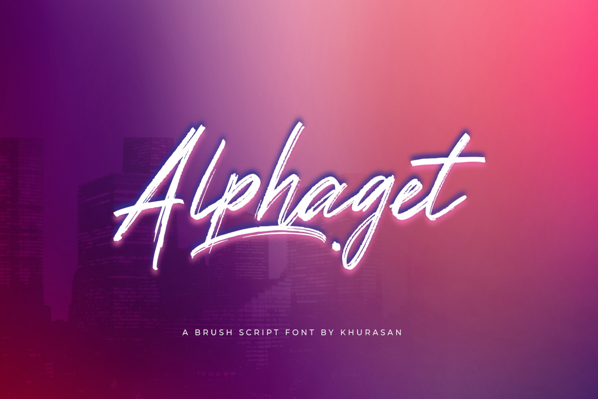 Alphaget, a Script Font by khurasan (Photo 1 of 7)