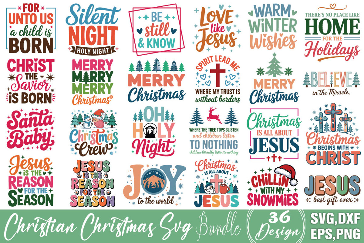 Christian Christmas SVG Bundle, an Object Graphic by DollarSmart