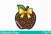 Coquette Teacher Png, an Illustration by Watercolor design (Thumbnail 1 of 3)