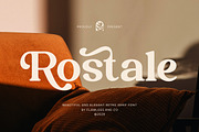 Rostale - Elegant Retro Serif Font, a Serif Font by Flawless And Co (Thumbnail 1 of 10)