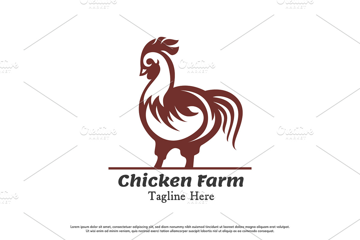 Chicken Farm Logo Design Template, a Branding & Logo Template by Morvana Crew (Photo 1 of 2)